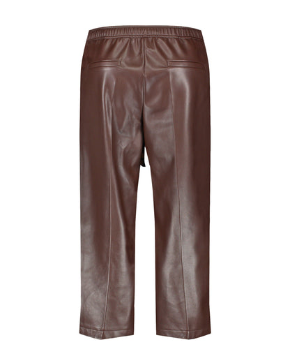 Brown Faux Leather Culottes, Lotta