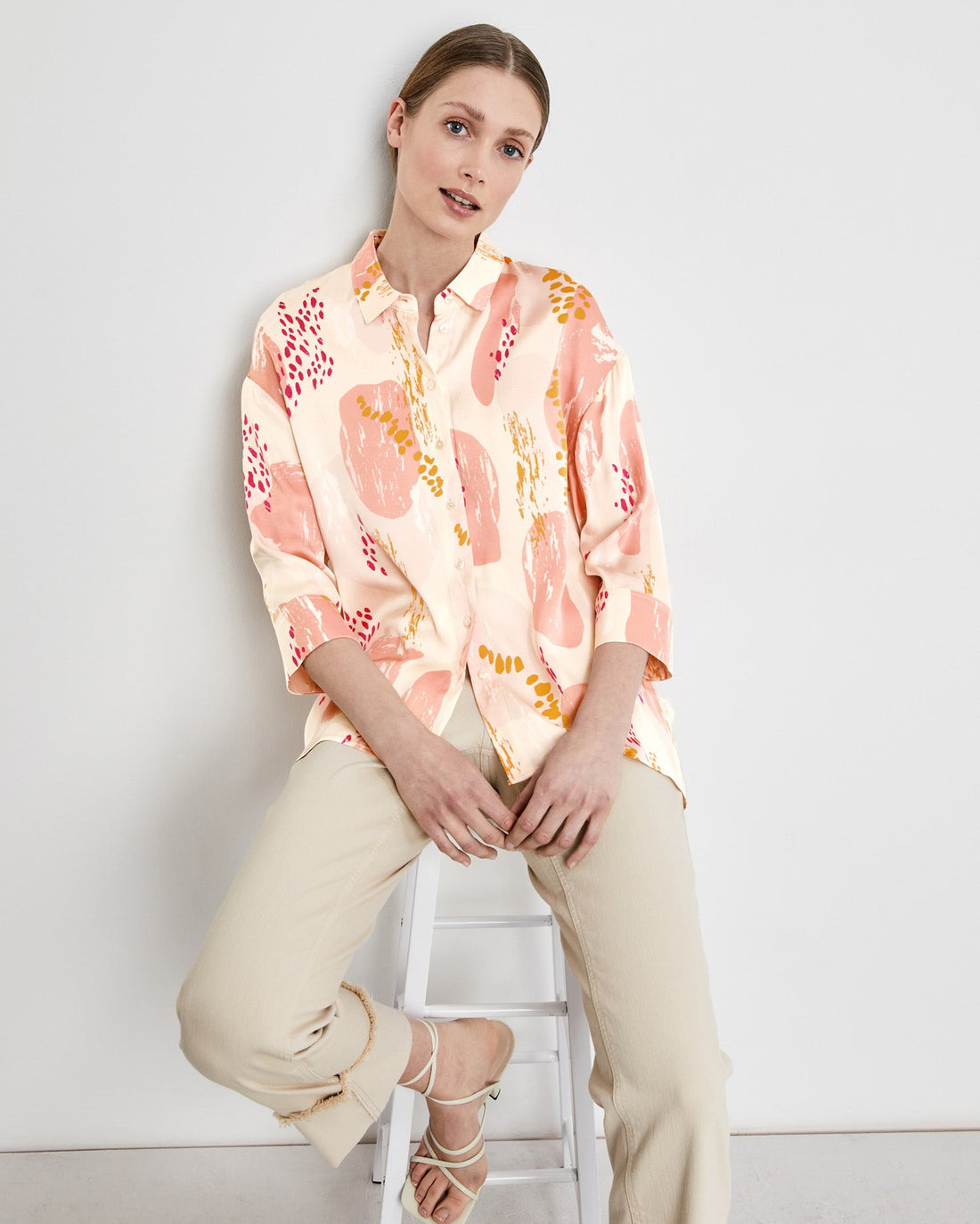 Pink Blouse 3/4 Sleeve