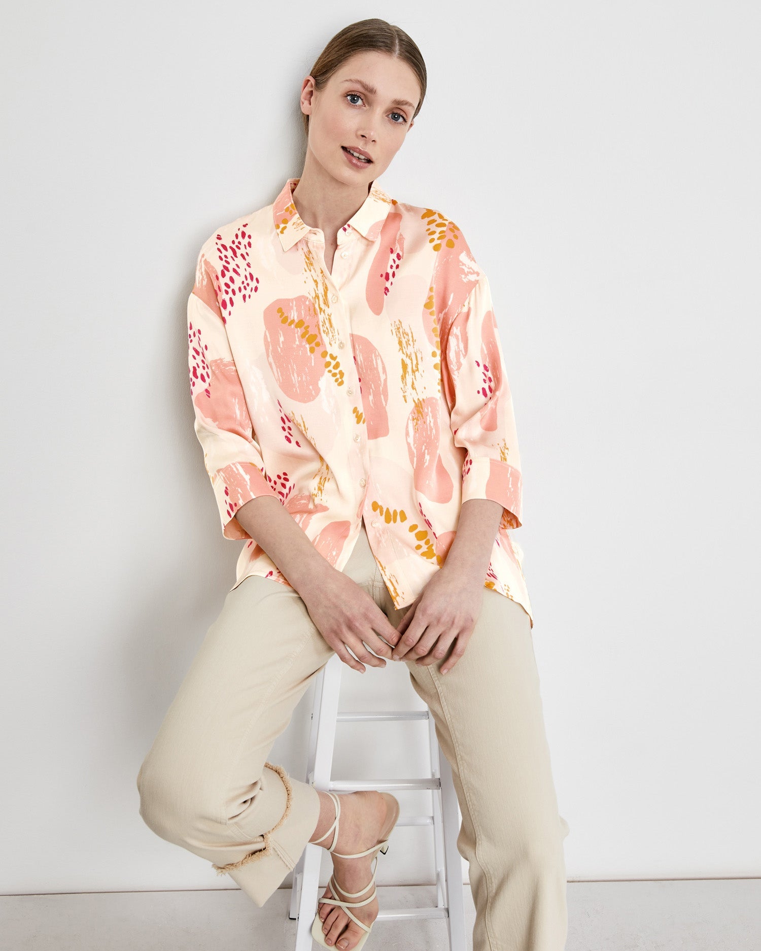 Pink Blouse 3/4 Sleeve