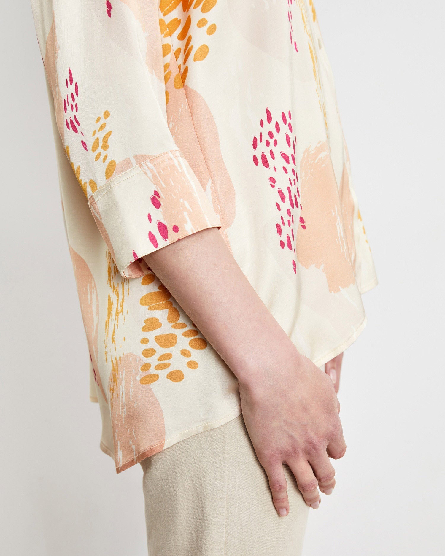 Pink Blouse 3/4 Sleeve