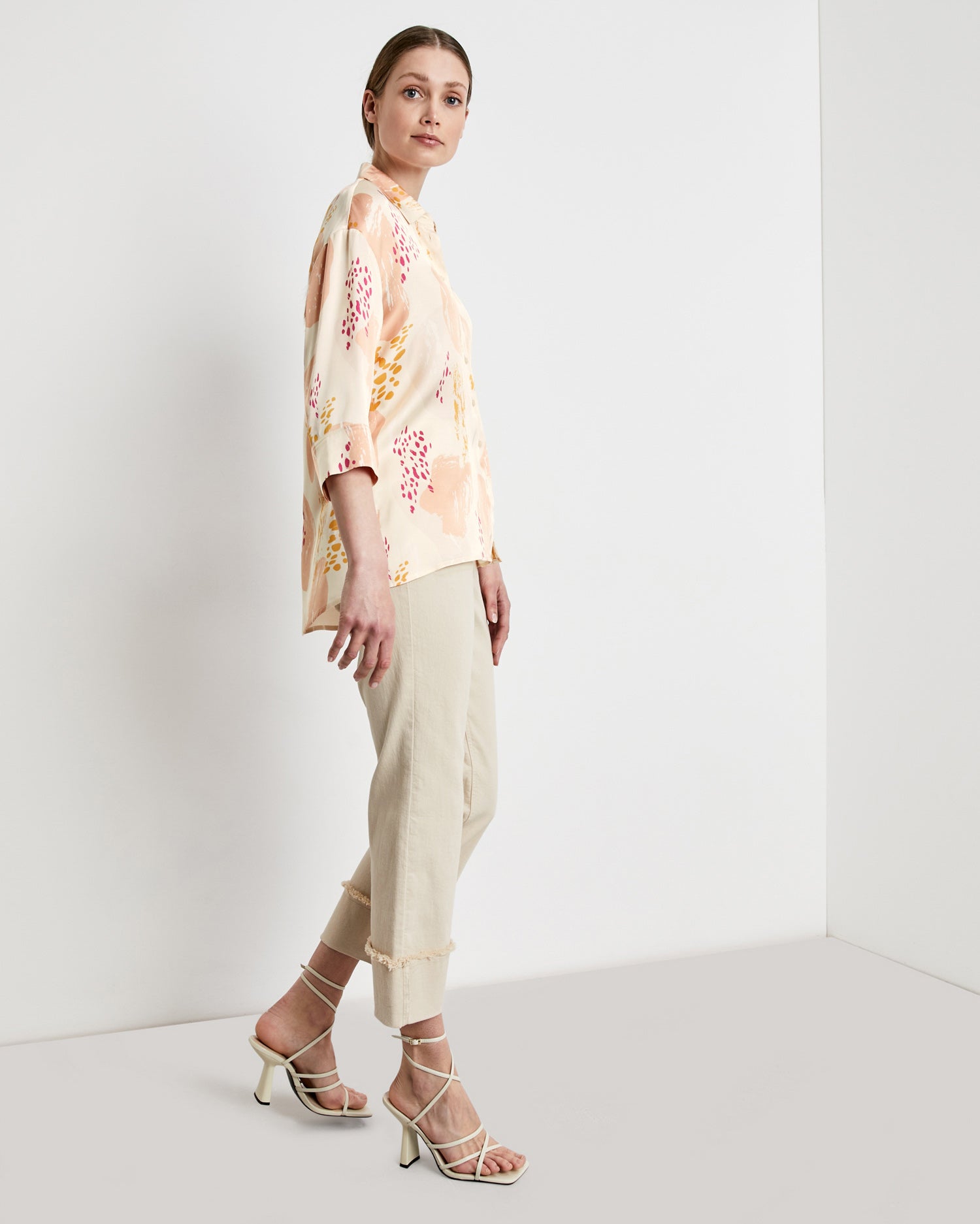 Pink Blouse 3/4 Sleeve