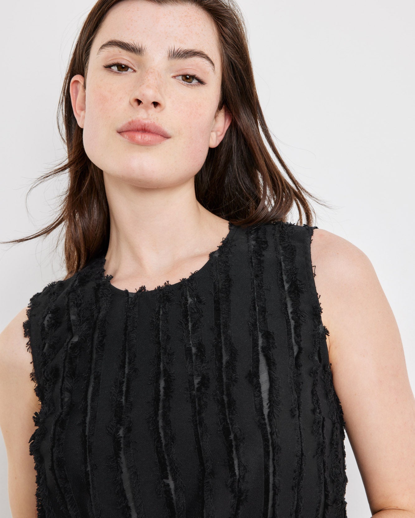 Black Blouse Without Sleeve