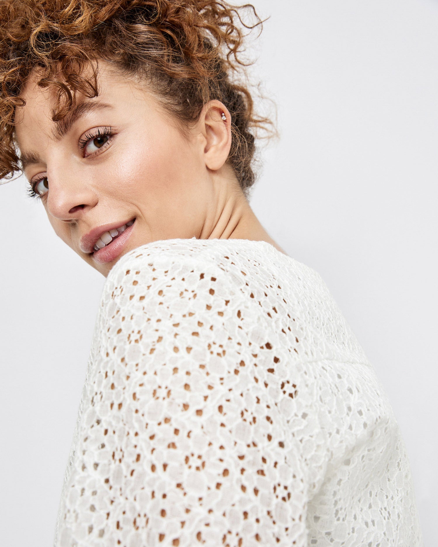 White Blouse 3/4 Sleeve