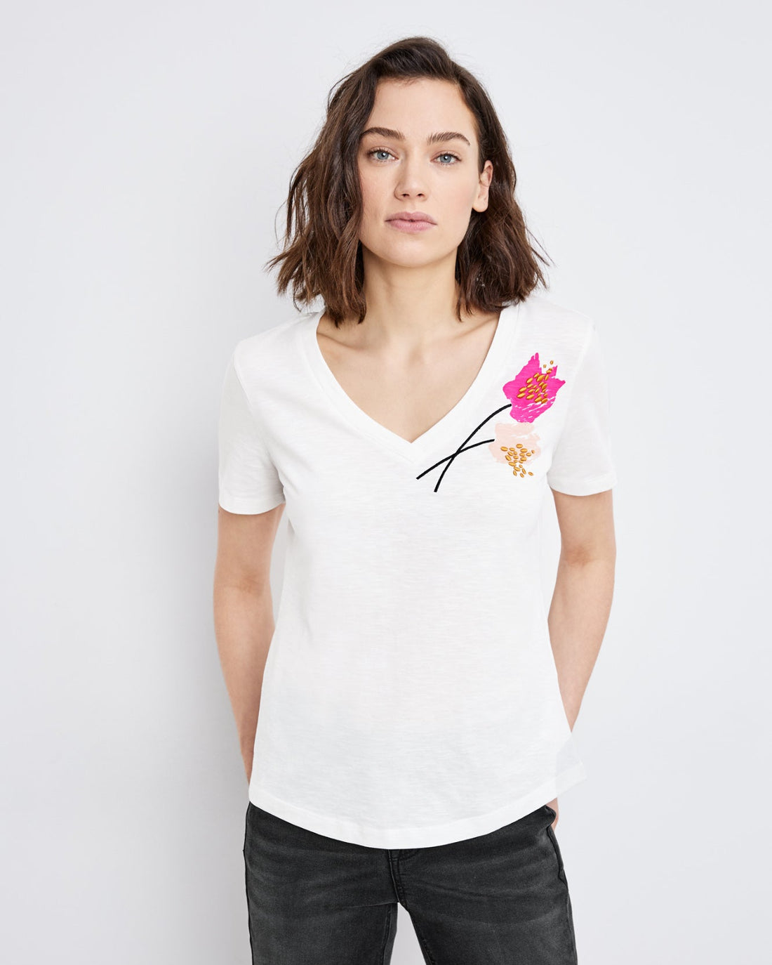 White T-Shirt 1/2 Sleeve