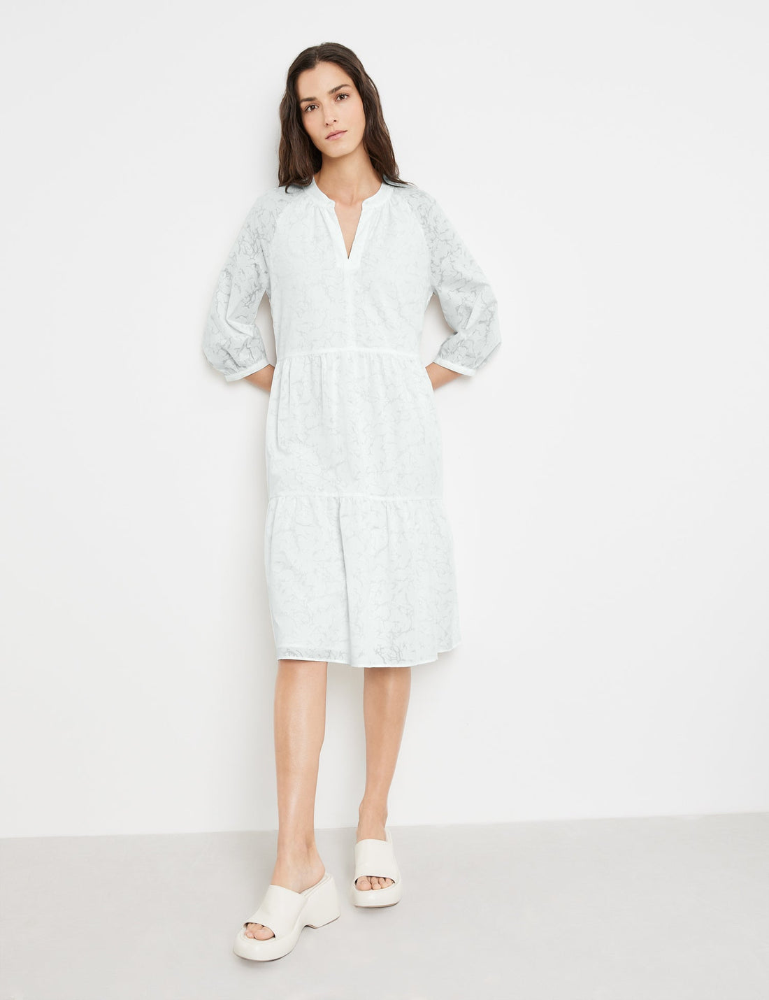 Devoré Effect A-Line Dress