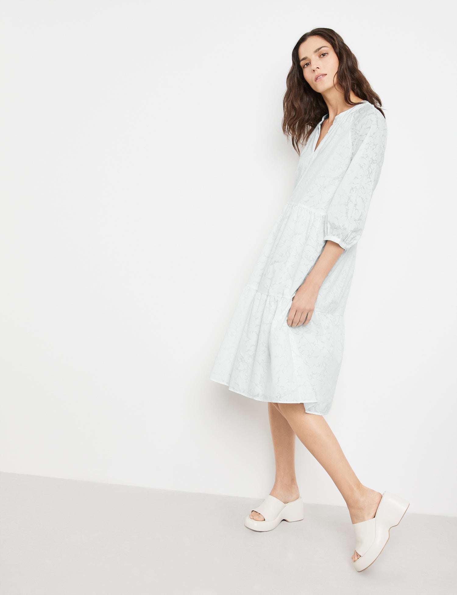 Devoré Effect A-Line Dress