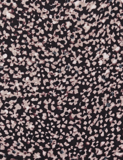 Brown Scarf With Floral Print