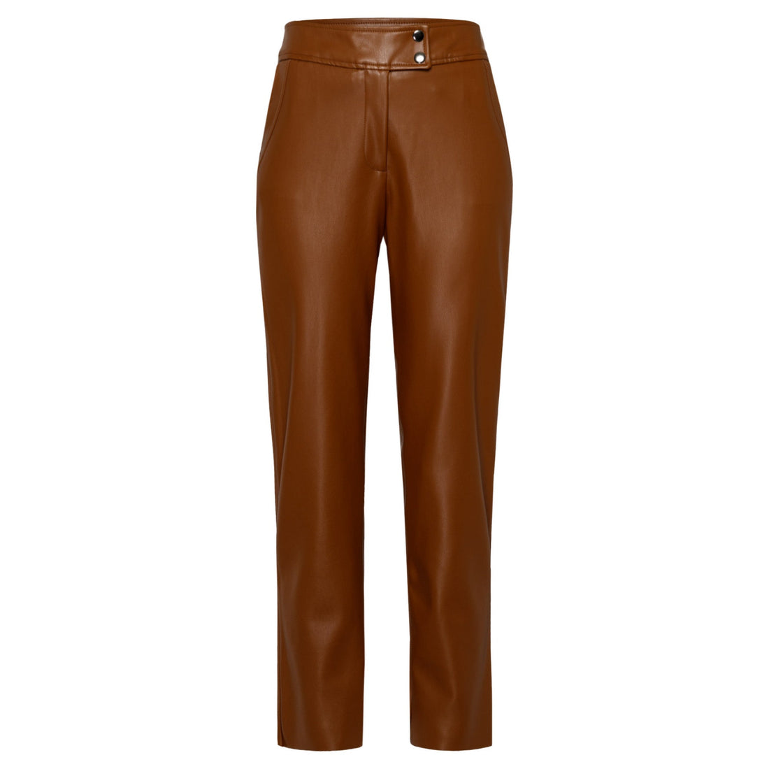 Sunburned Brown Faux Leather Trousers