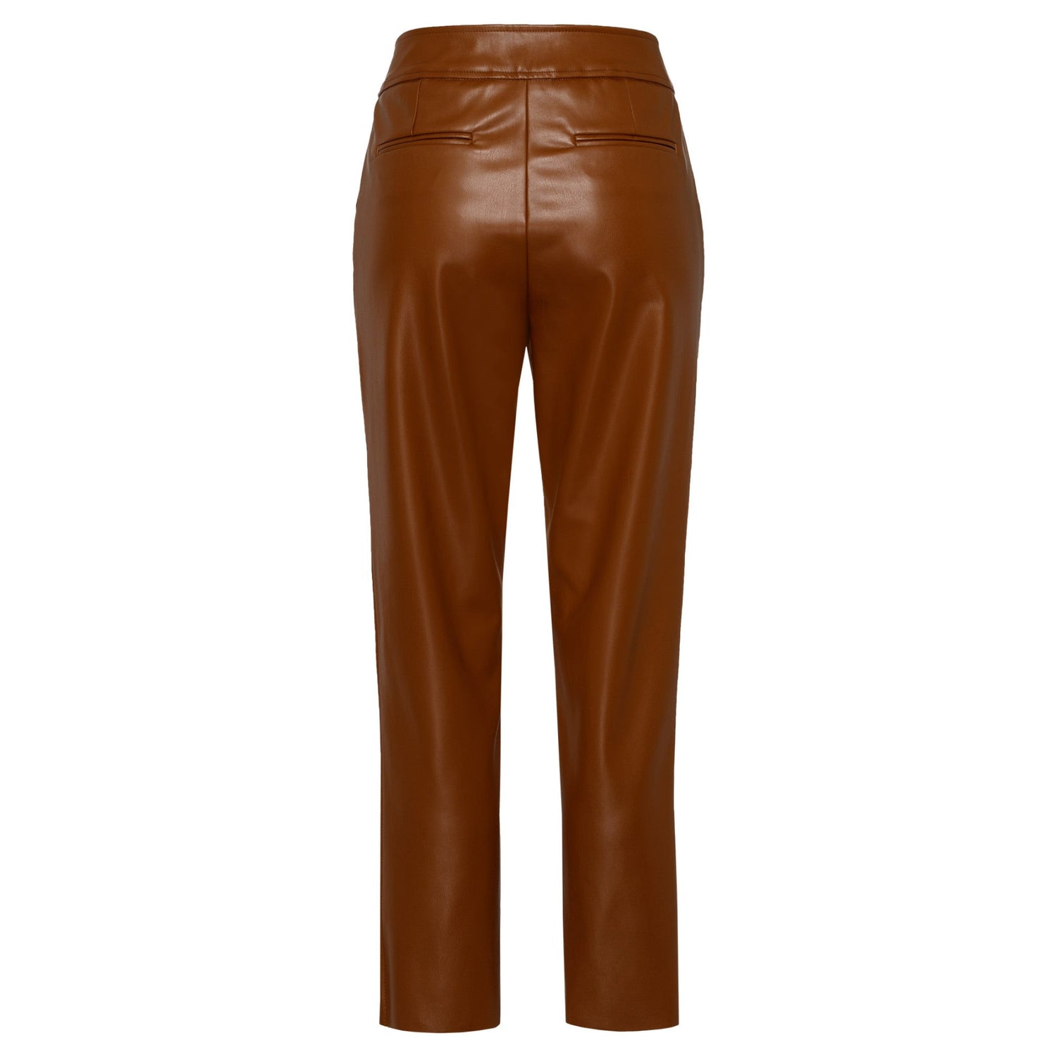 Sunburned Brown Faux Leather Trousers