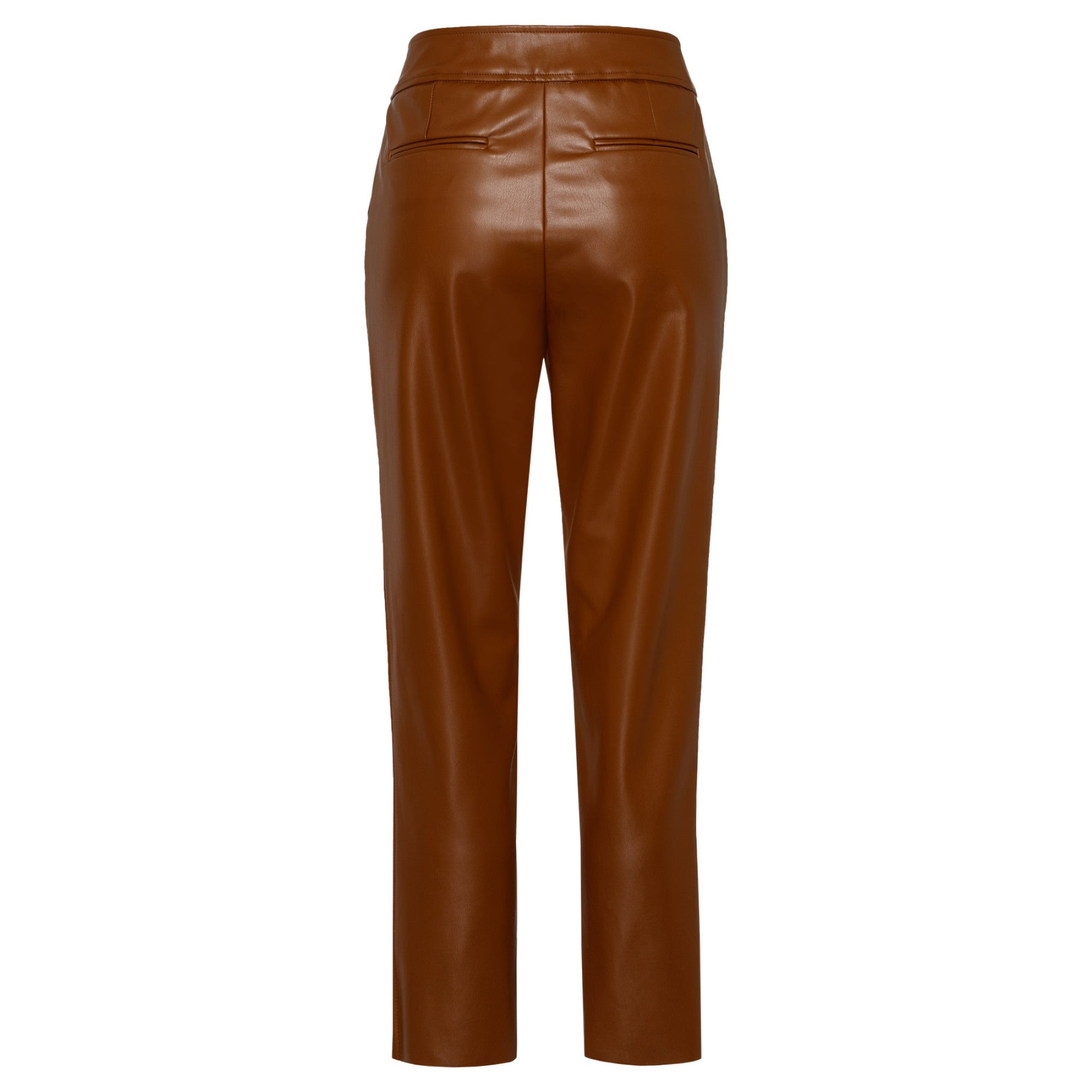 Sunburned Brown Faux Leather Trousers