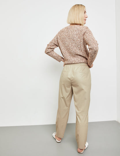 Faux Leather Tracksuit Bottoms With An Elasticated Waistband_220018-31223_90543_06