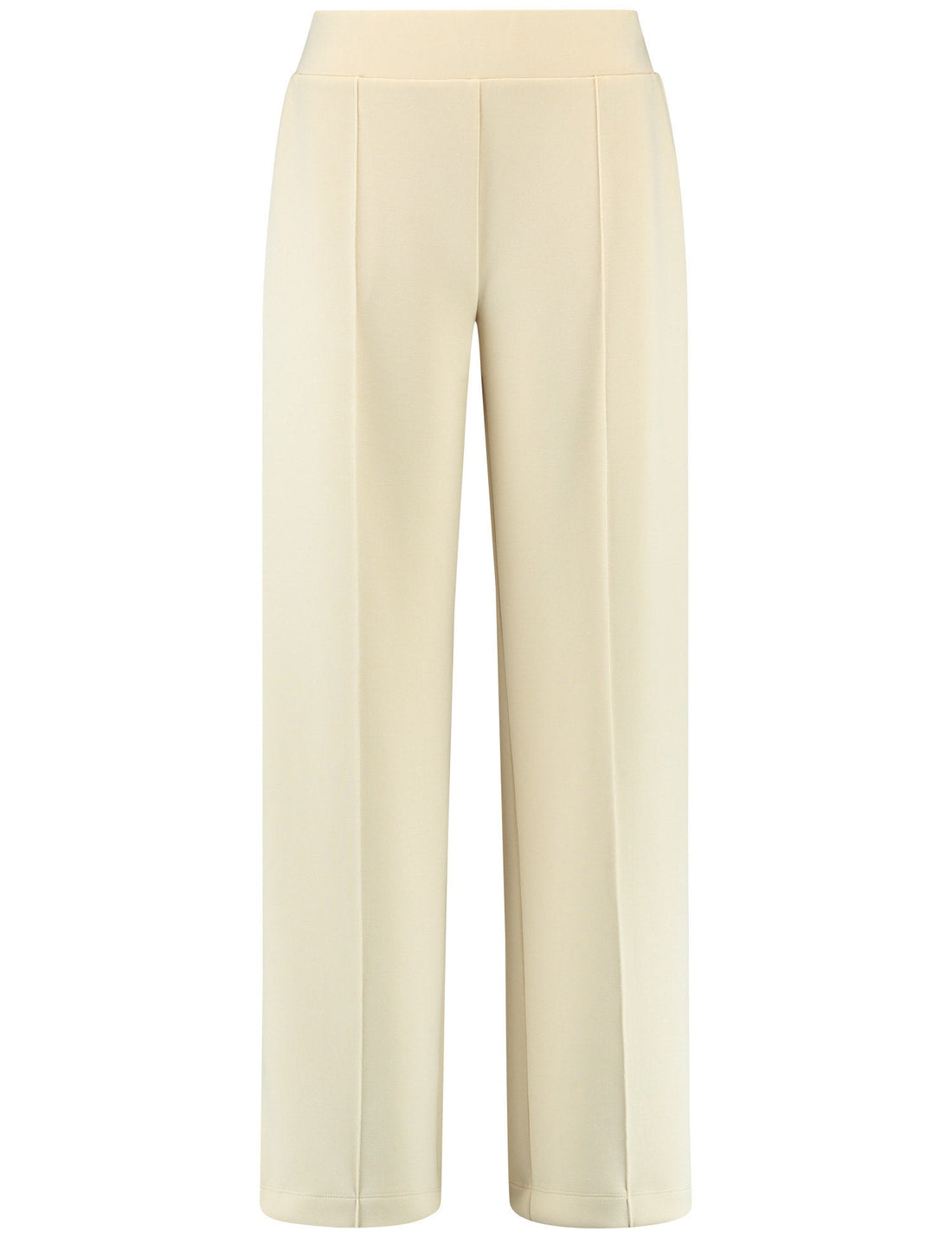 Comfortable Fit Wide Cloth Trousers With Vertical Pintucks_222188-44020_90138_01