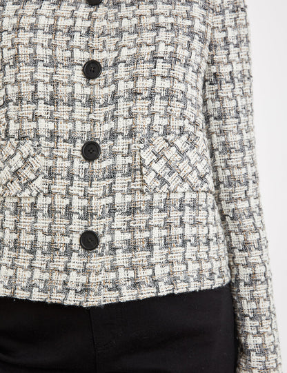 Beige Checkered Blazer