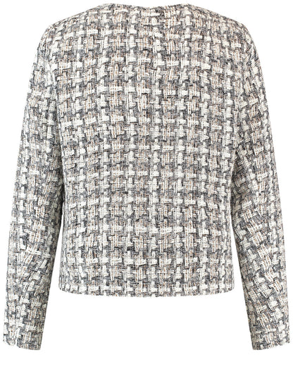 Beige Checkered Blazer