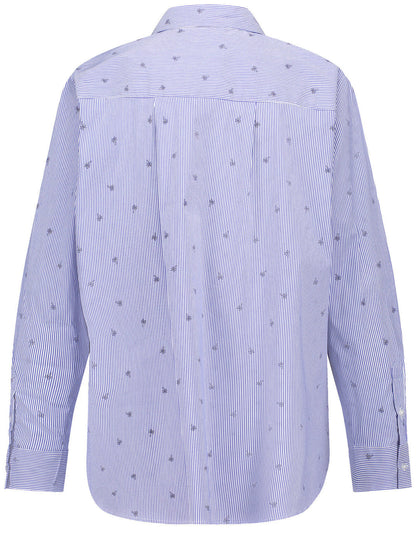 Striped Blouse With Button-Fastening Side Slits_260003-66409_8096_03