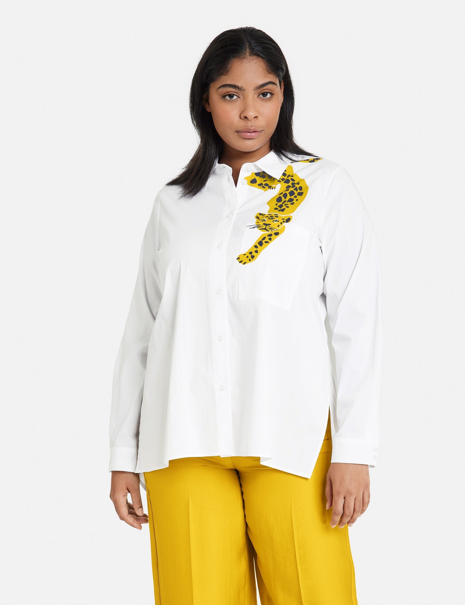 Long Blouse With A Leopard Motif