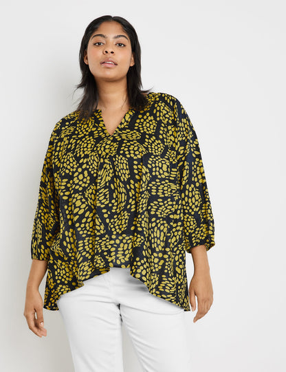 3/4-Sleeve Blouse Made Of Cotton Voile