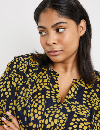 3/4-Sleeve Blouse Made Of Cotton Voile