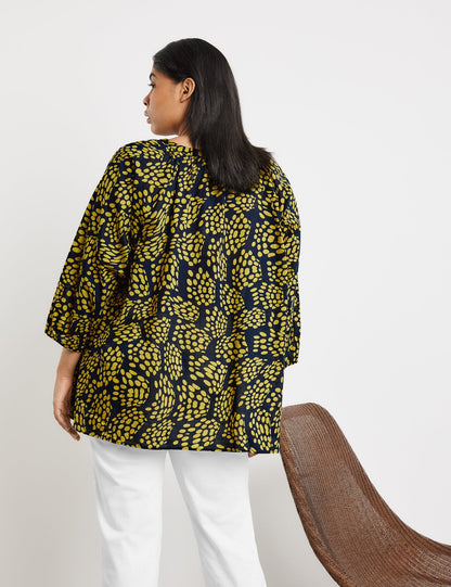 3/4-Sleeve Blouse Made Of Cotton Voile