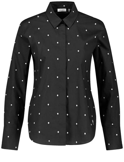 Long Sleeve Cotton Blouse With Lined Side Vents_260056-66410_1000_02