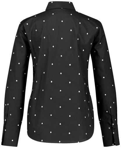 Long Sleeve Cotton Blouse With Lined Side Vents_260056-66410_1000_03