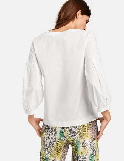 White Blouse 3/4-Sleeve