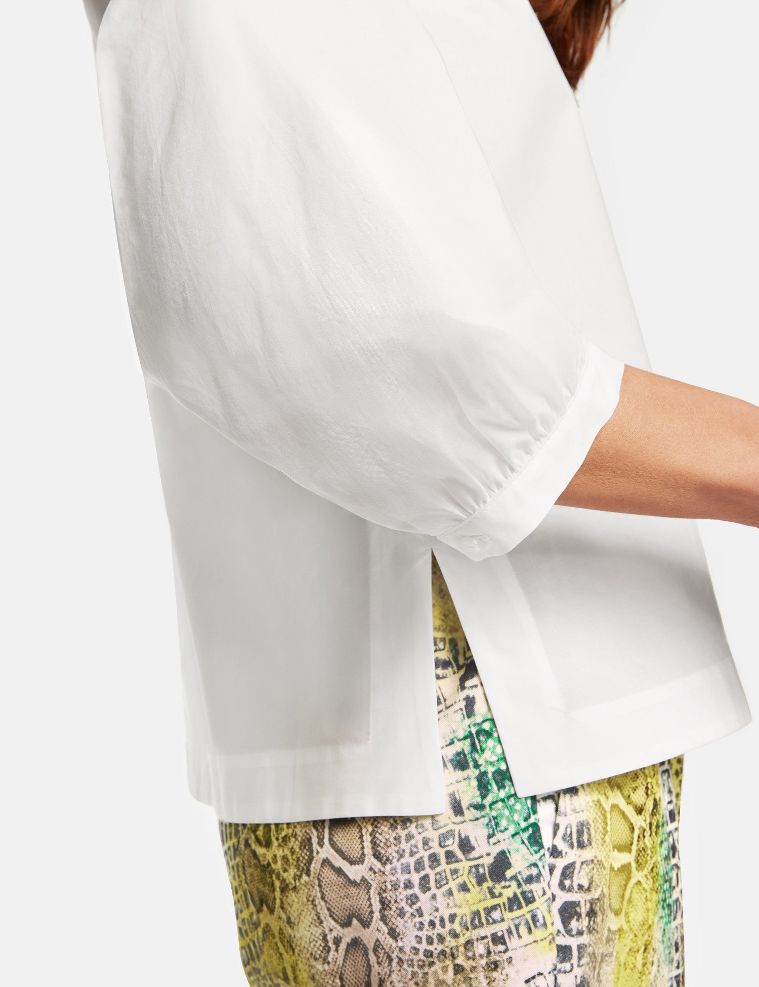 White Blouse 3/4-Sleeve