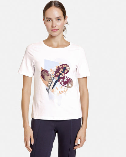 White T-Shirt With A Front Print