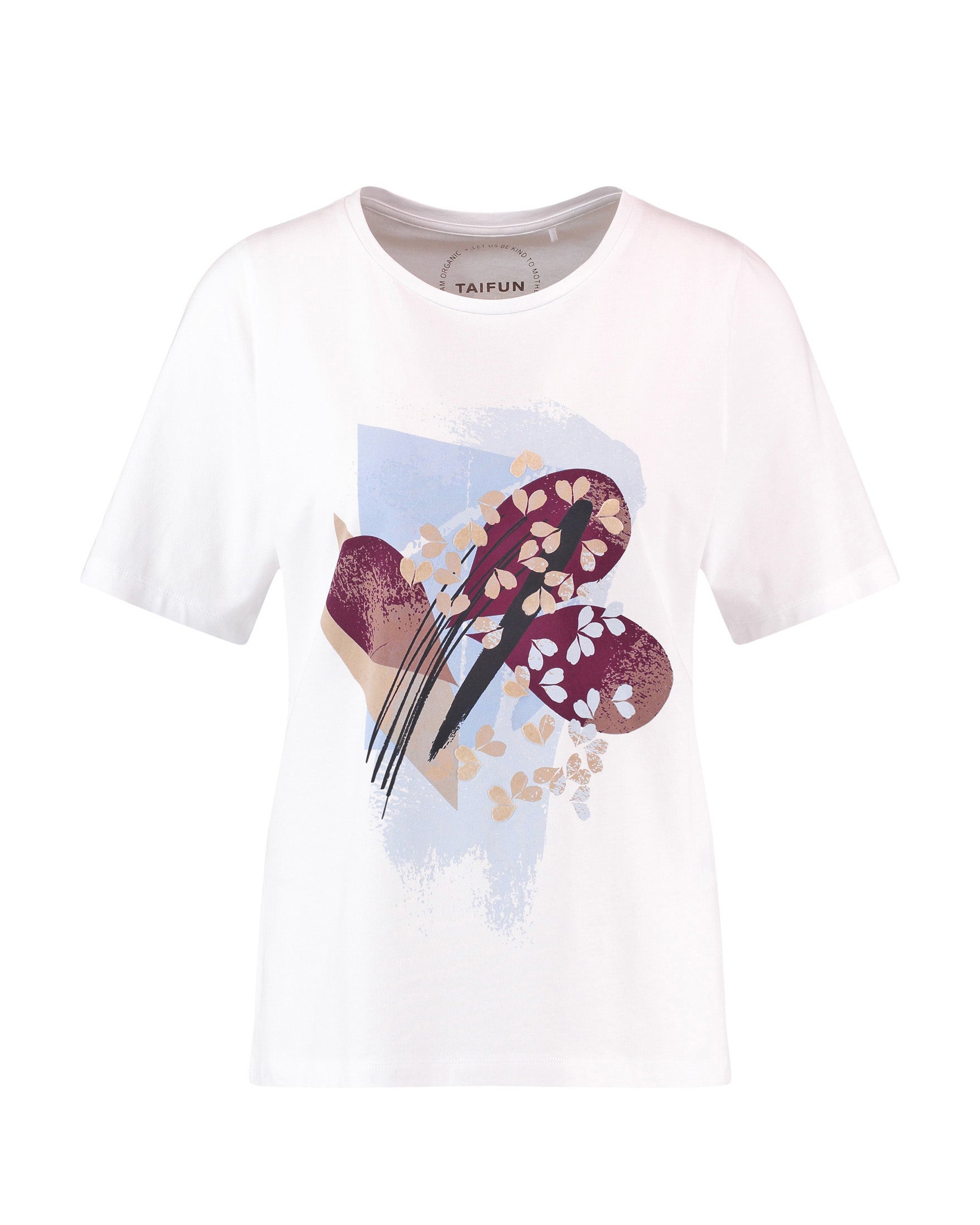 White T-Shirt With A Front Print