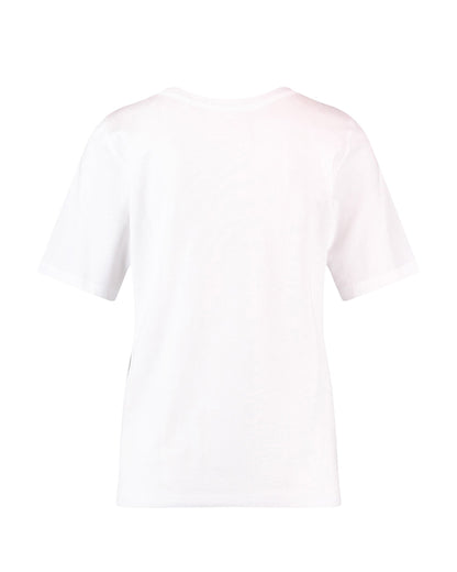 White T-Shirt With A Front Print