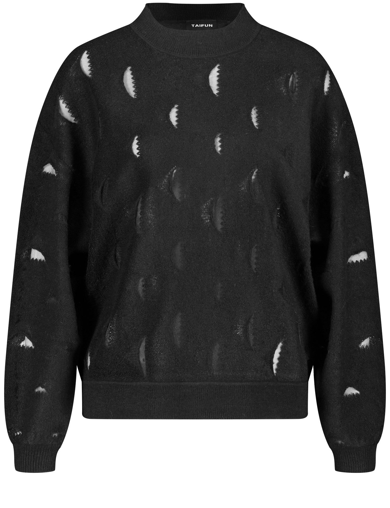 Black Jumper With Sheer Details