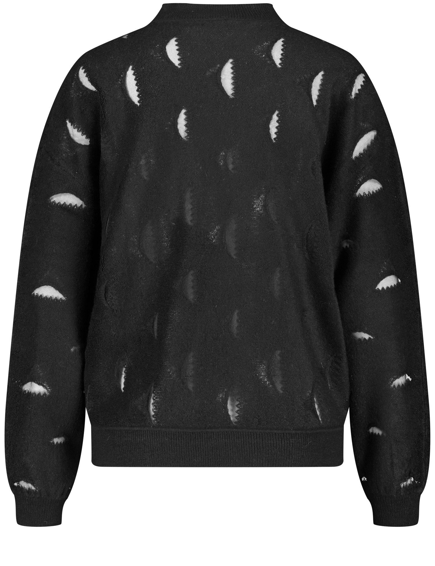 Black Jumper With Sheer Details