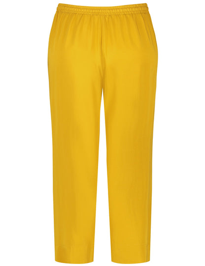 3/4-Length Palazzo Trousers With A Satin Finish