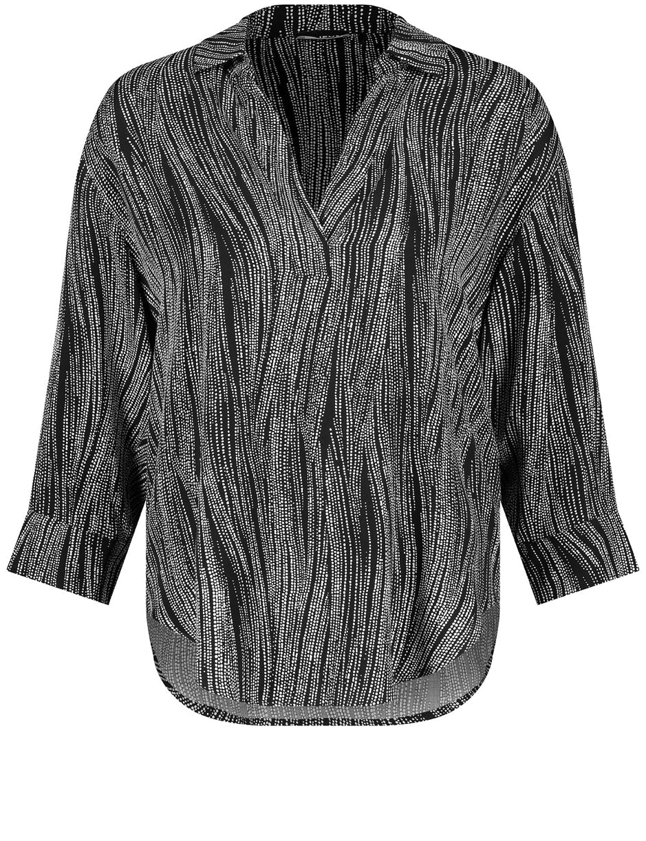 3/4-Sleeve Blouse In A Satin Look