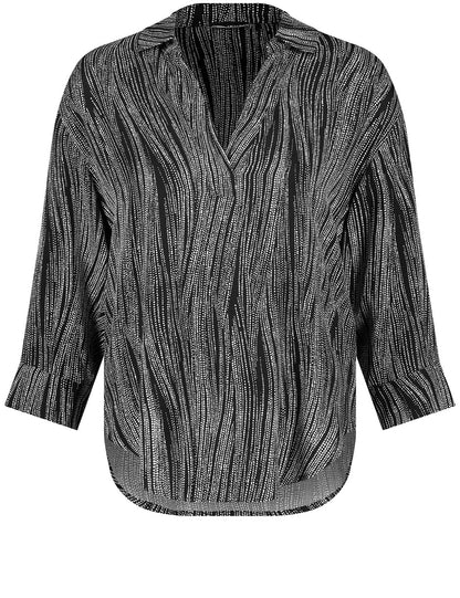 3/4-Sleeve Blouse In A Satin Look