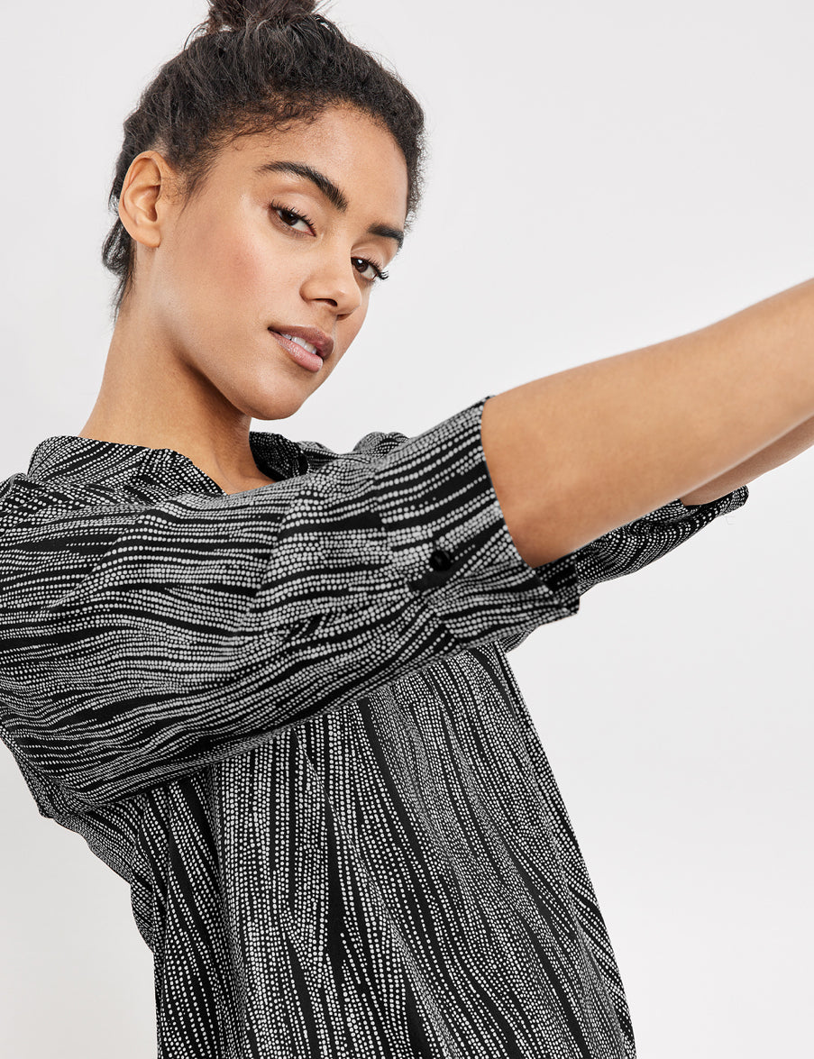 3/4-Sleeve Blouse In A Satin Look