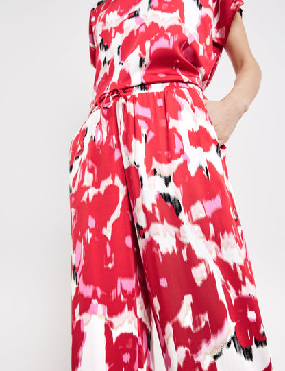 Palazzo Trousers With A Floral Print