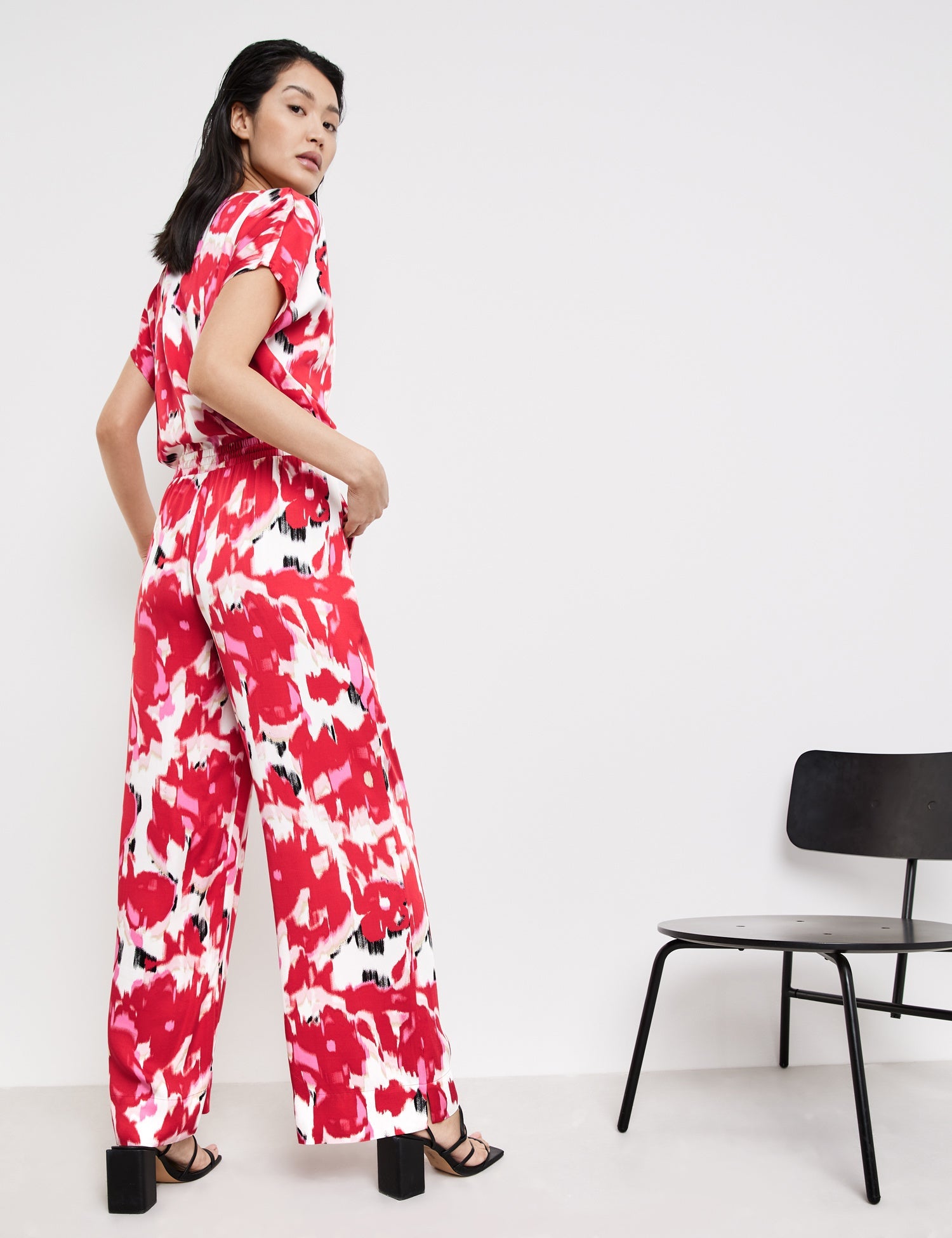 Palazzo Trousers With A Floral Print