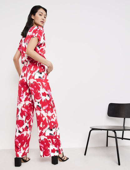 Palazzo Trousers With A Floral Print