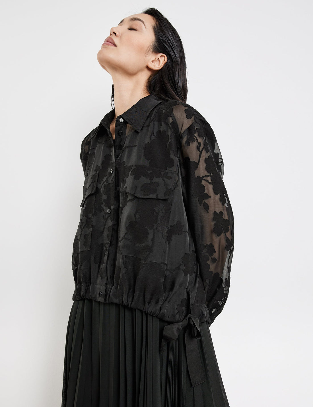 Fine Bomber Jacket Made Of Sheer Fabric