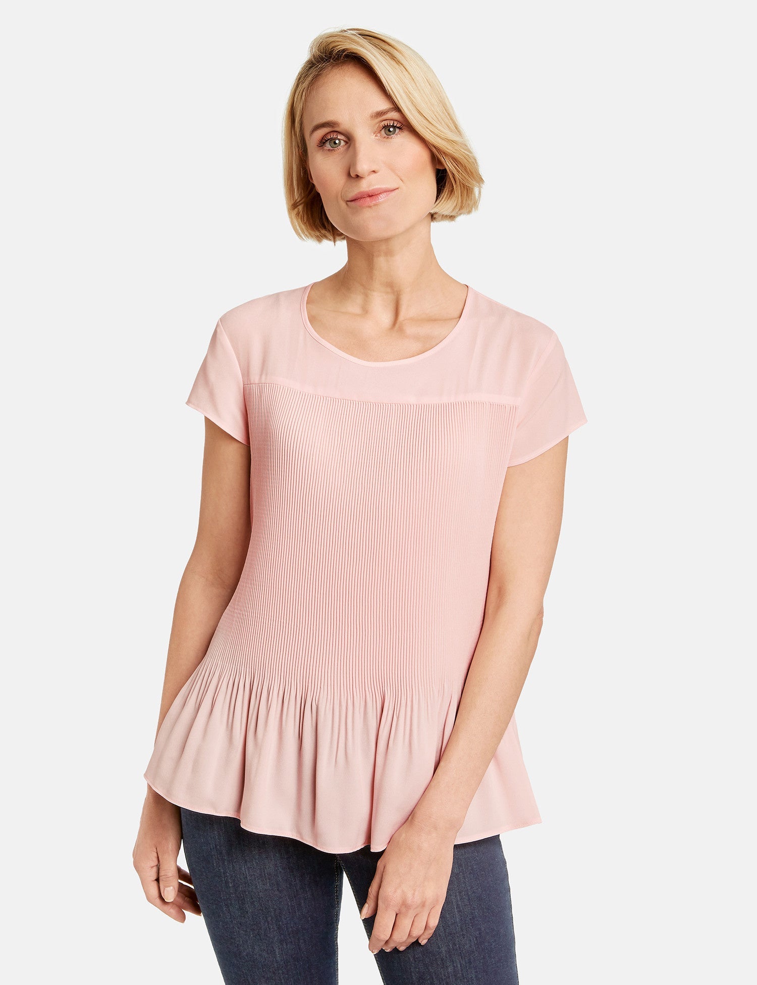Pink Blouse Short-Sleeve