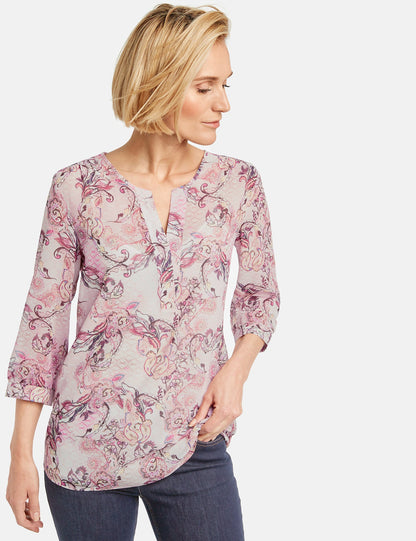 Pink Blouse 3/4-Sleeve