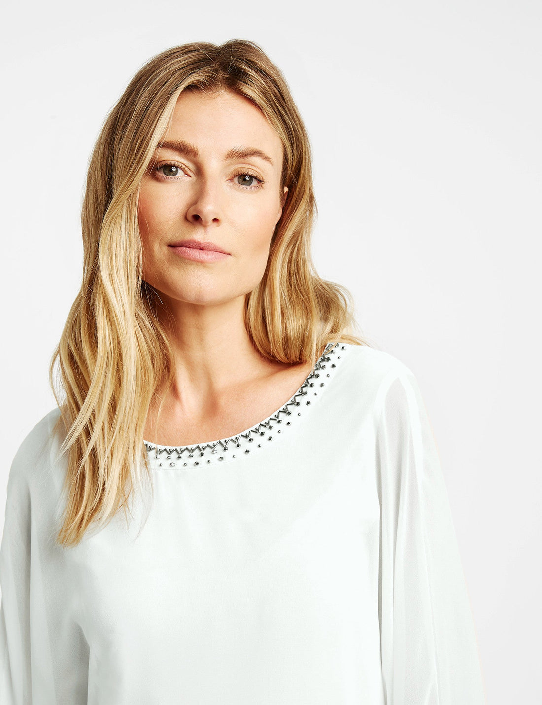 White Blouse 3/4-Sleeve
