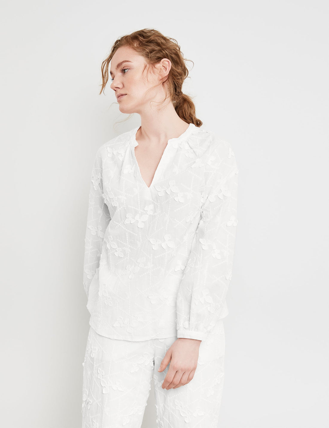 Cotton Blouse With Bobbin Lace