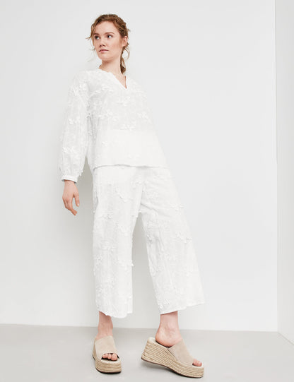 Cotton Blouse With Bobbin Lace