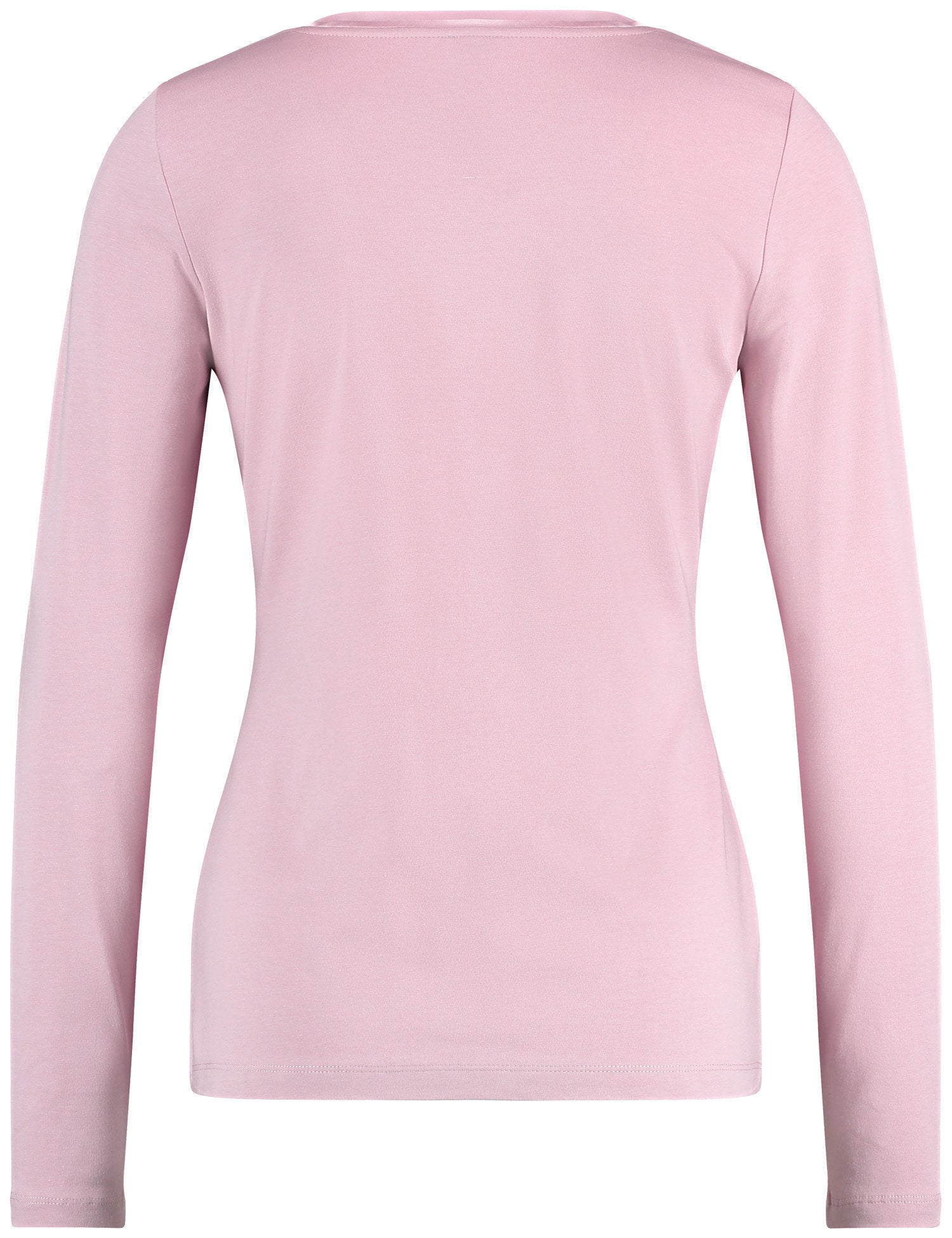 Long Sleeve Top With A Sheer Neckline Trim_370294-35060_30916_03