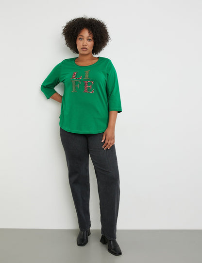 3/4-Sleeve Top With A Front Print_371222-26324_5552_05