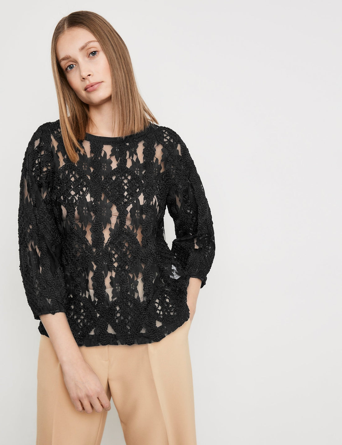 Lace Top With Crochet Details