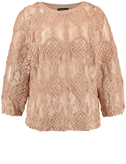 Lace Top With Crochet Details