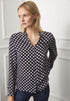 Navy/White Viscose Blouse With Polka Dot Print_41812438_2375_01